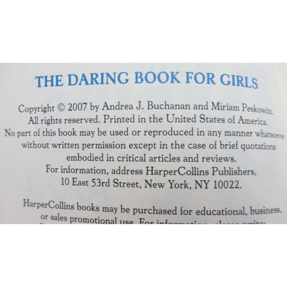 "The Daring Book for Girls" Ages 8+ Arts & Crafts, How To - Picture 4 of 6